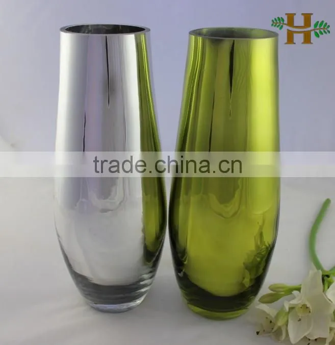 silver glass vases