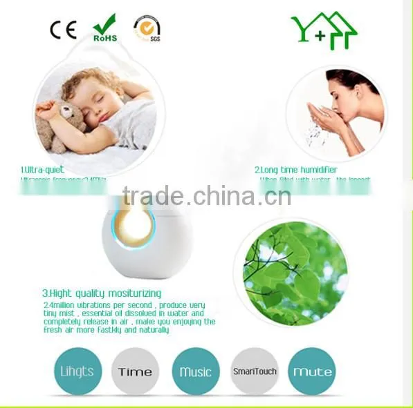 2015 New Arrival Cool Mist Humidifier, Hot Selling Air humidifier Decorative, Home Use Air Purifier with LED light