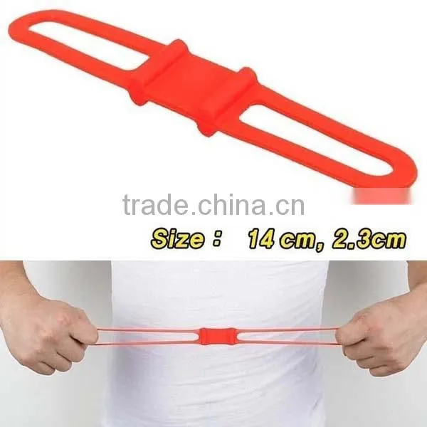 Promotional smart strong elastic bicycle silicone tie band / tie wrap