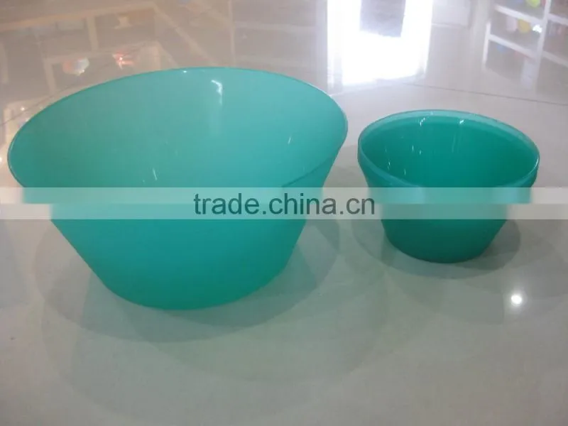7sets Food grade unbreakable Plastic salad bowl with big fork and spoon