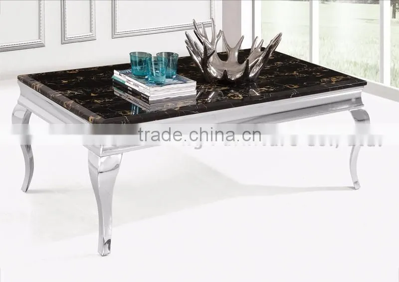 newest model coffee table with black marble top