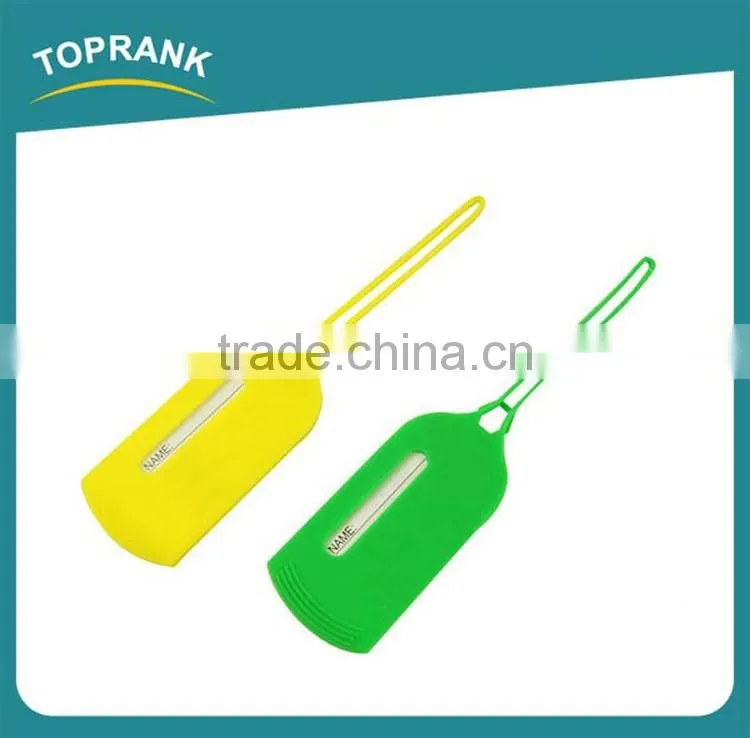 Toprank Custom Coloful Bulk Personalized Silicone Rubber Luggage Tag Travel Silicone Luggage Tag