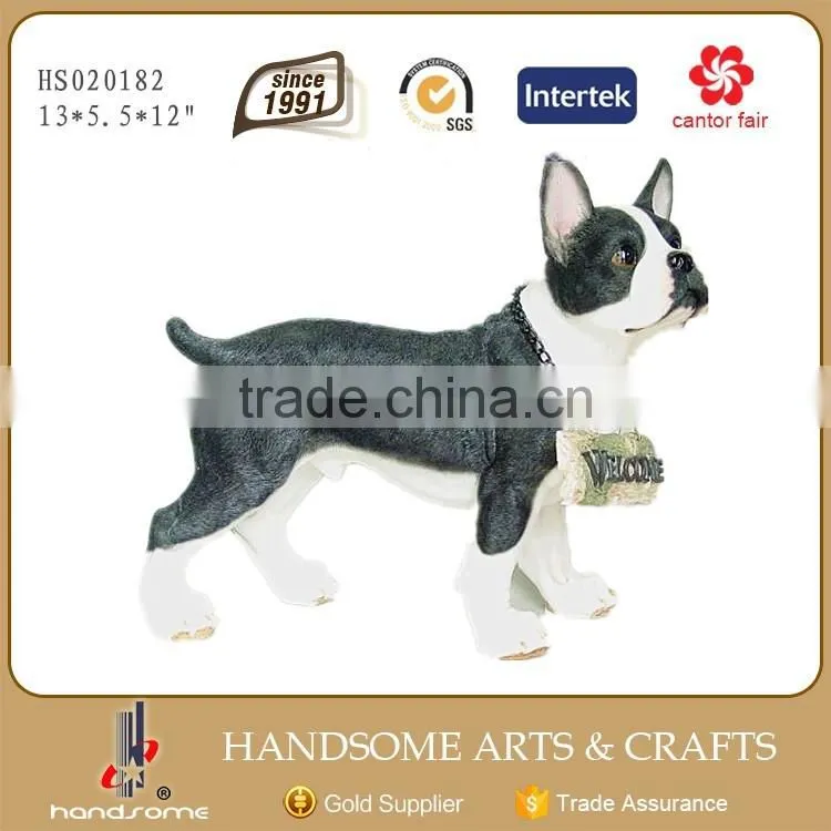 13 Inch Outdoor Resin Animal Dog Statue Craft Bulldog Figurines