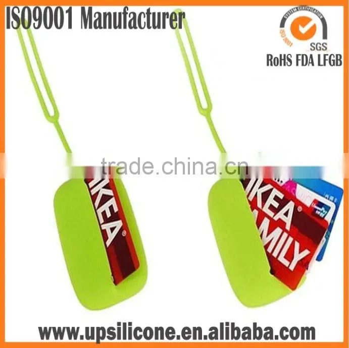 wholesale the newest fashion cheap silicone bag for key and card silicone key pouch