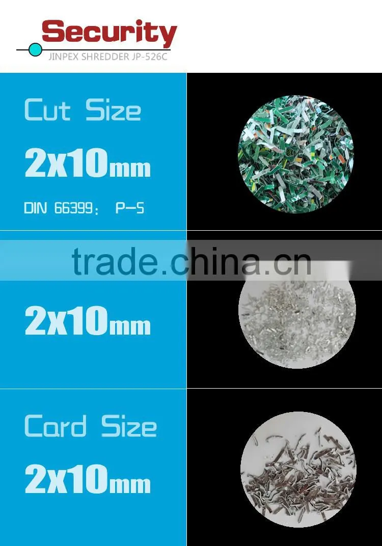 JP-526C micro cut paper shredder machine with metal frame for medium office use