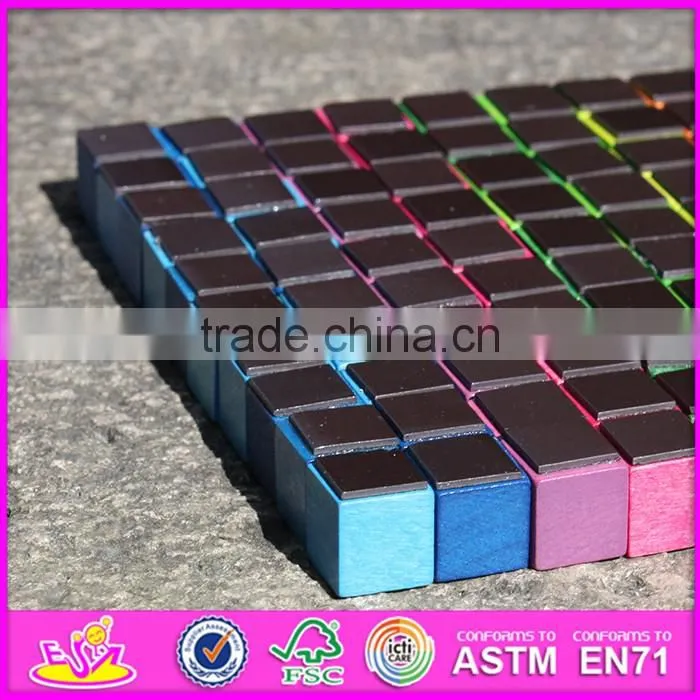 2017 new design 100 pieces educational magnetic wooden building blocks for toddlers W13A118