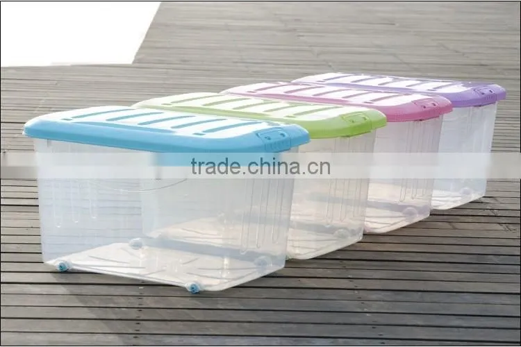 Household Packing Plastic Storage Container with Wheels
