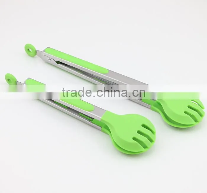 2 Different Kinds of Kitchen Tongs Set Standard Tong Salad Tong