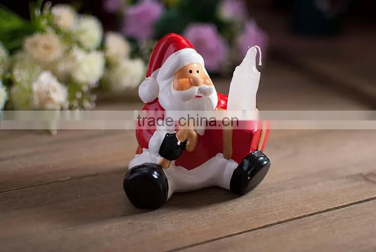 lovely ceramic Santa Claus candle holder