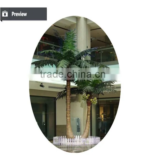 Buy artificial coconut tree trunk for hotel and building factory price big artificial tree