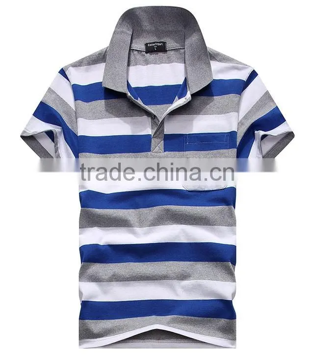 China Supplier New Design Custom Striped Polo Shirt PLS-12