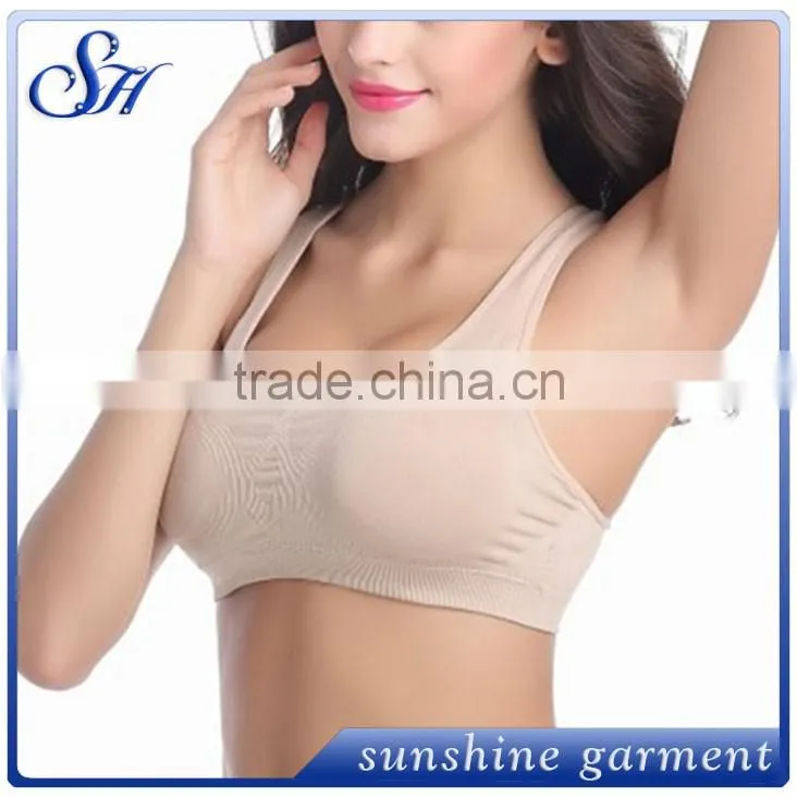 Customize breathable and quick dry gym fitness wear seamless bra sports bra for women