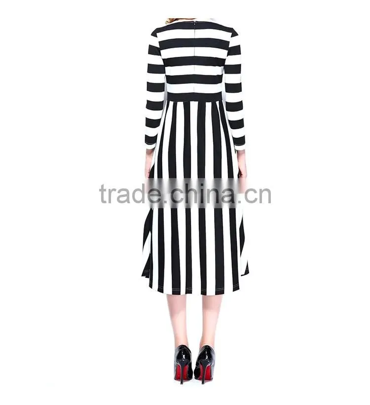 Maxnegio digital full printed maxi long sleeve women casual dress