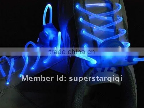 2015 flashing LED shoes laces light in the dark best saling outdoor products (Battery included) cheap price factory price