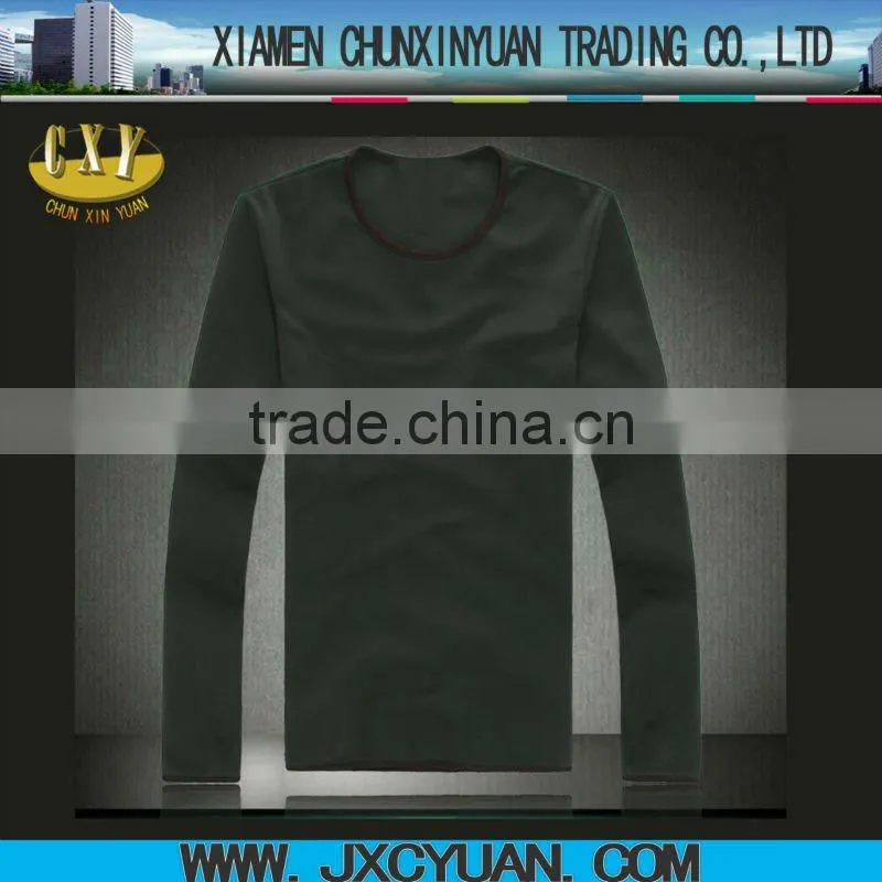 2016 wholesale white Korean men t-shirt cheap long sleeve
