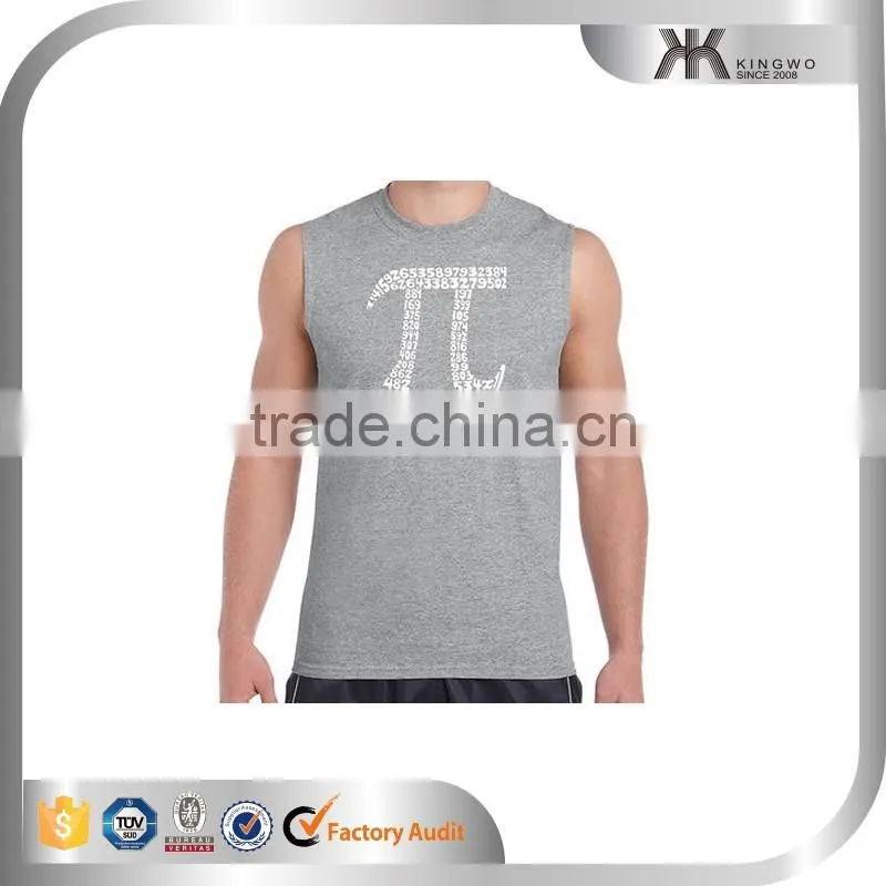sleeveless t shirt for man casual printing tank top for man