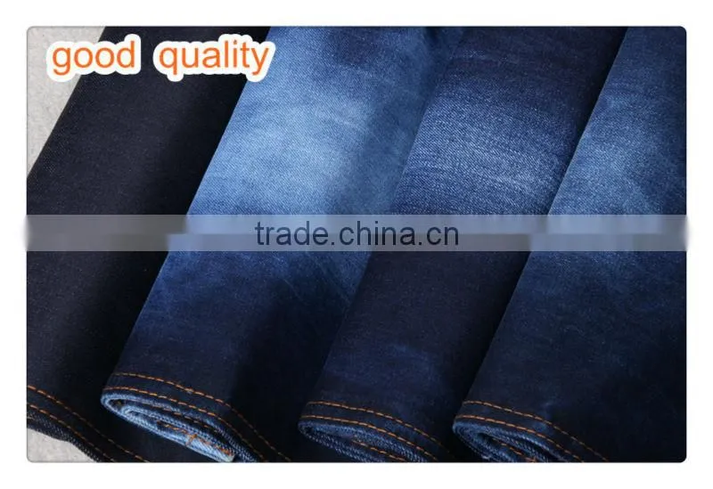 wholesale 100% rope dye cotton jersey knitted denim fabric