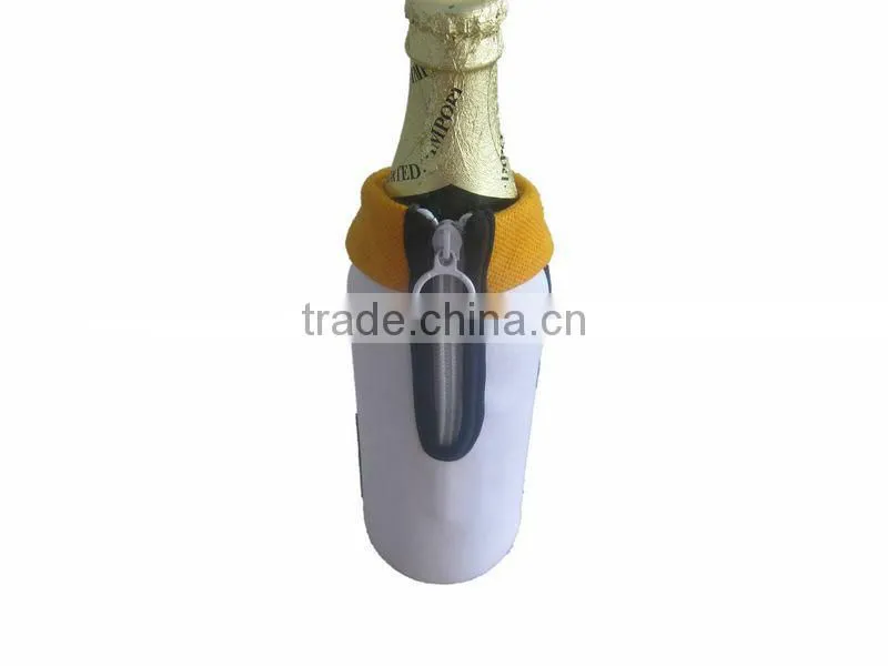 new style neoprene bottle cover with zipper and button