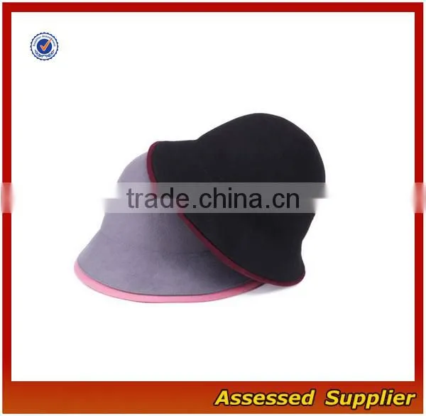 QL122/ wool felt whosale man hat/cheap lana wool hand made hat/fedora hat