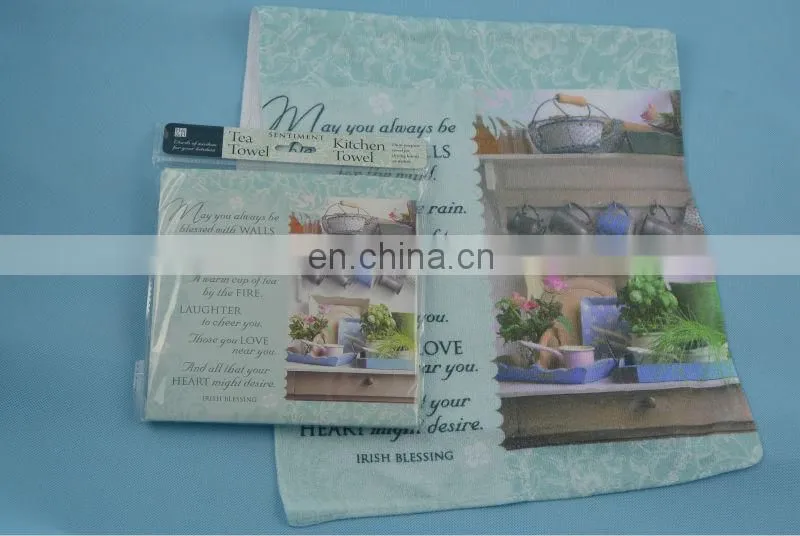custom printed tea towel for kitchen cleaning