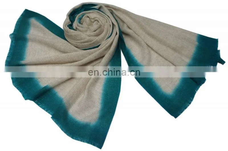 Ombre Herringbone pashmina wool shawl SMH