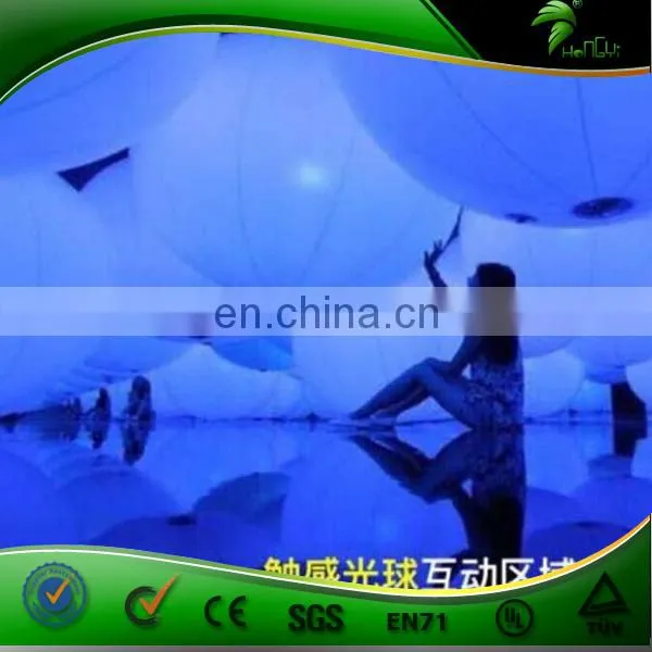 Custom Inflatable LED Luminous Crowd Balloon , Concert Party Touch Control Inflatable zygote interactive balls