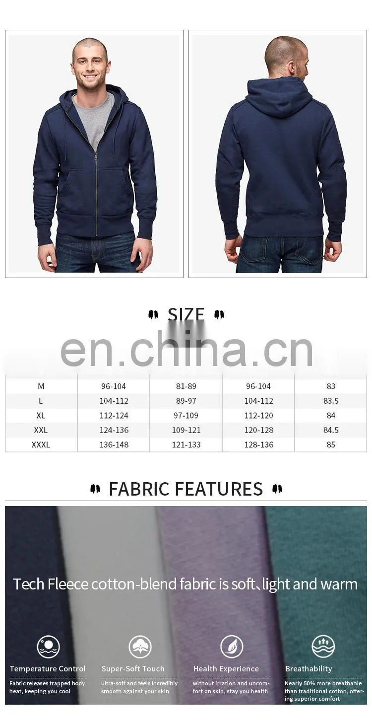 Japanese cotton private label high quality dri fit hoodies for men
