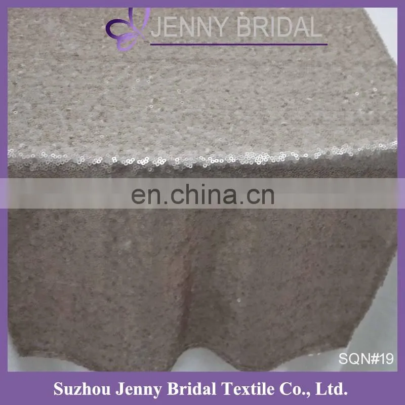 SQN#19 Jenny Bridal Champagne Sequin Wedding Table Runners