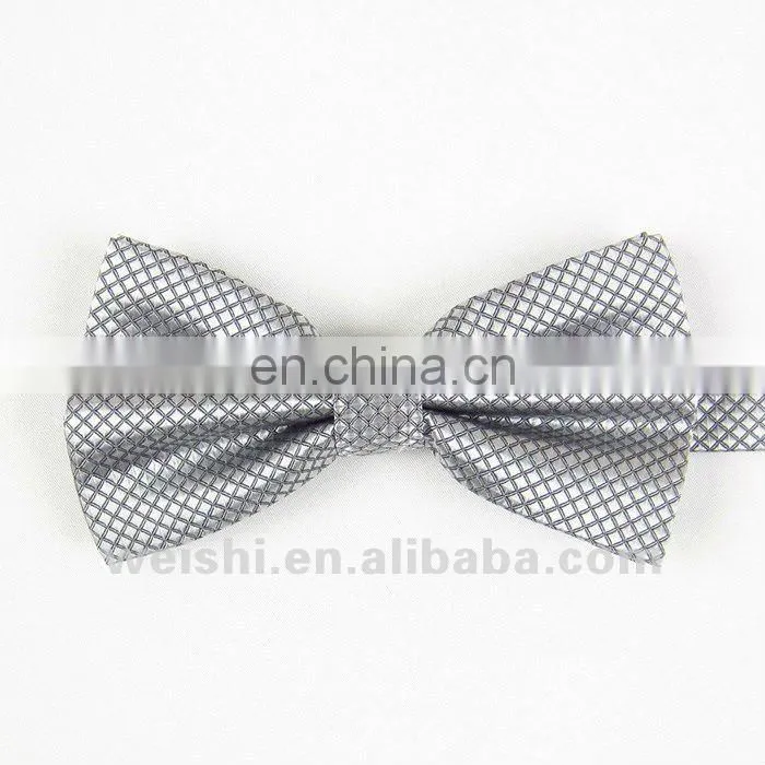 Men cheap elegant solid mum yarn dyed polyester bow ties