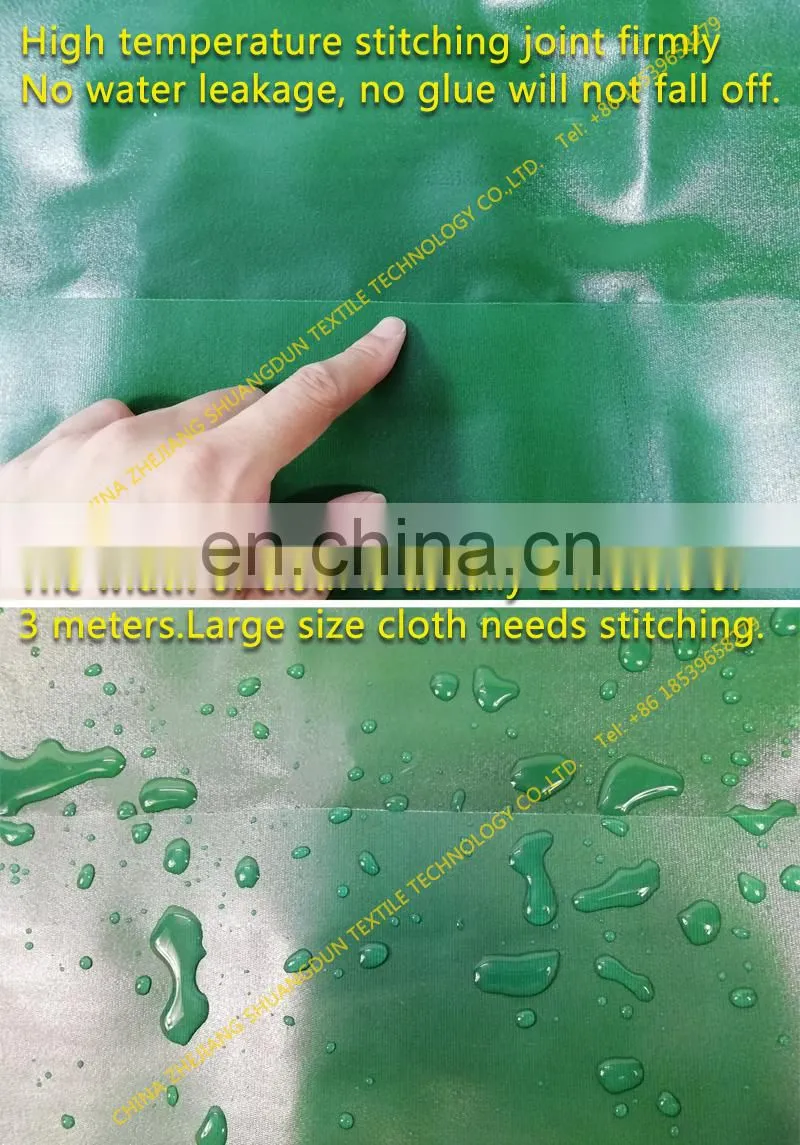 Rainproof canvas waterproof tarpaulin cover cargo tarpaulin green blue PVC coated fabric