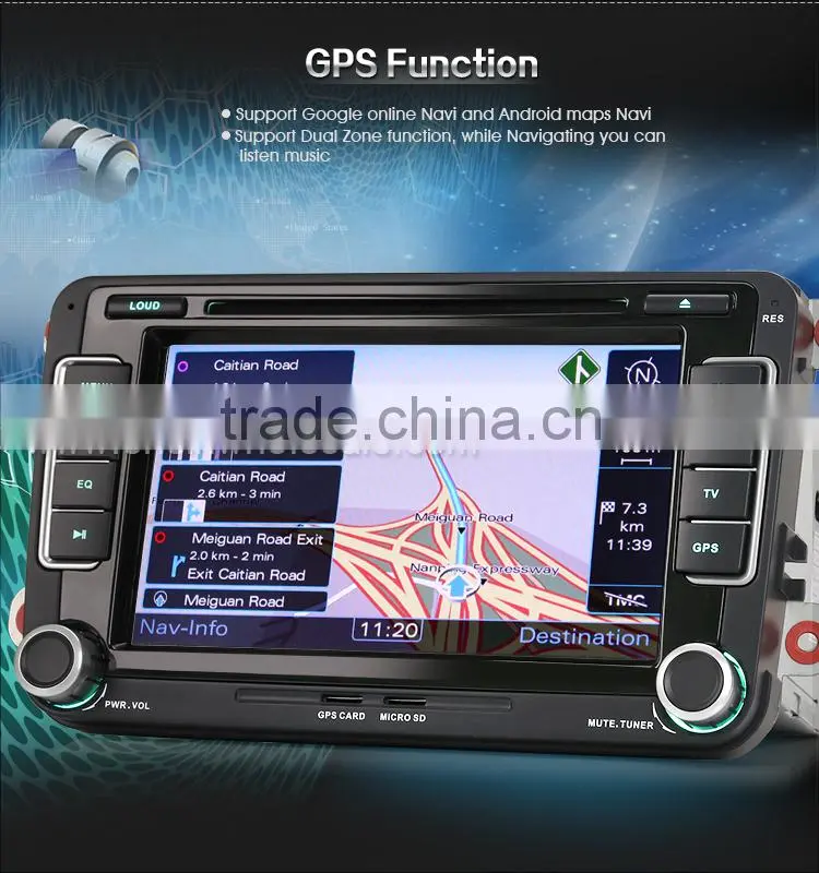 Erisin ES2698V 7 Inch 2 Din Android 4.4.4 Auto Radio Car DVD for Jetta