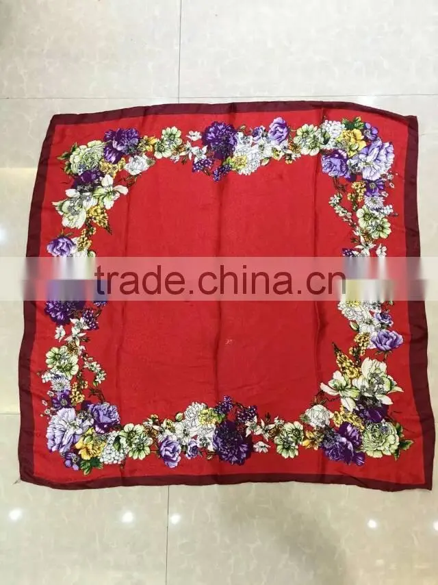 new style satin silk muslem square scarf