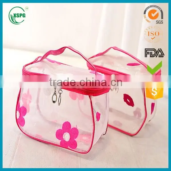 alibaba china supplier Clear PVC cosmetic bag packaging for skincare