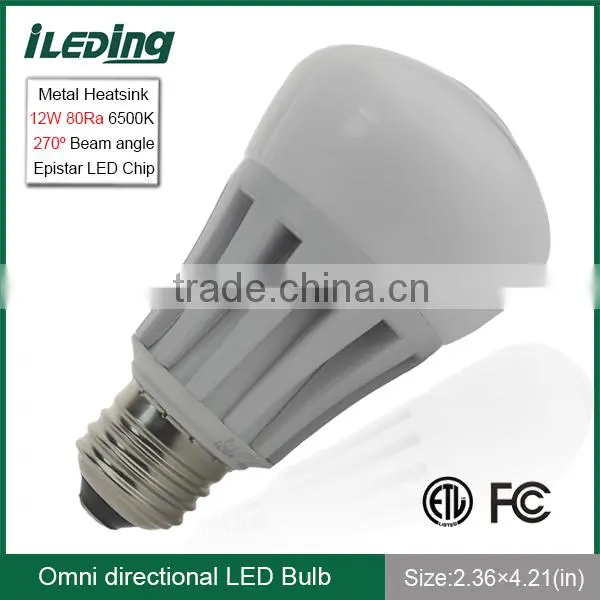 UL approved omni directional dimmable A19 LED bulbs