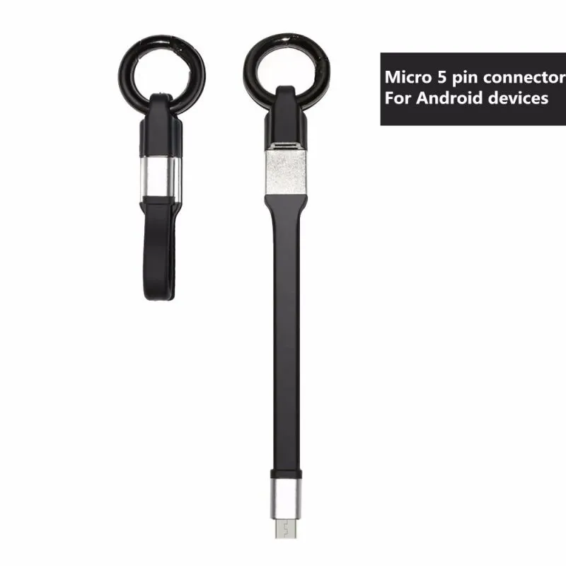 short Keychain USB Charger Sync Data Cable for Cell Phone