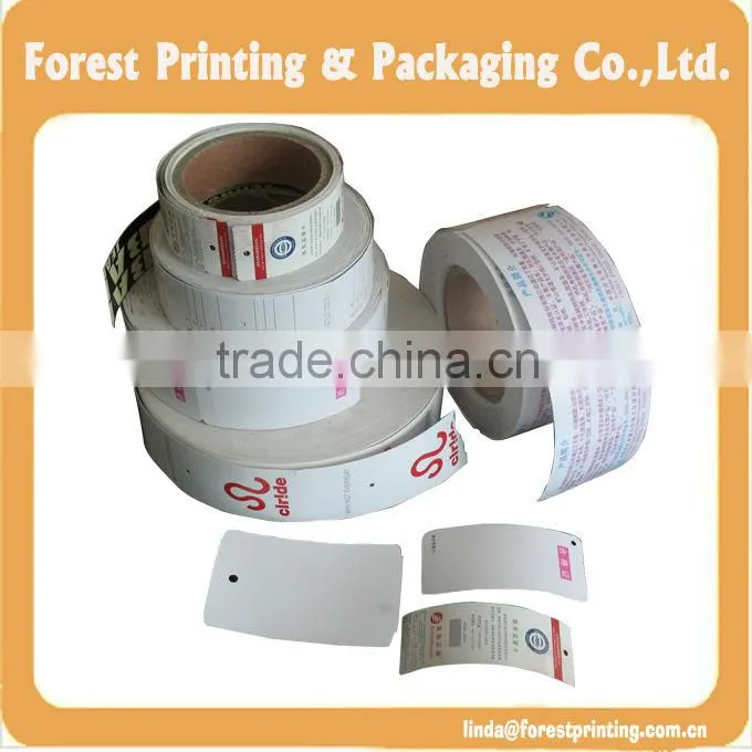 clothing tag ,circle hole tag , signage usage and accept card