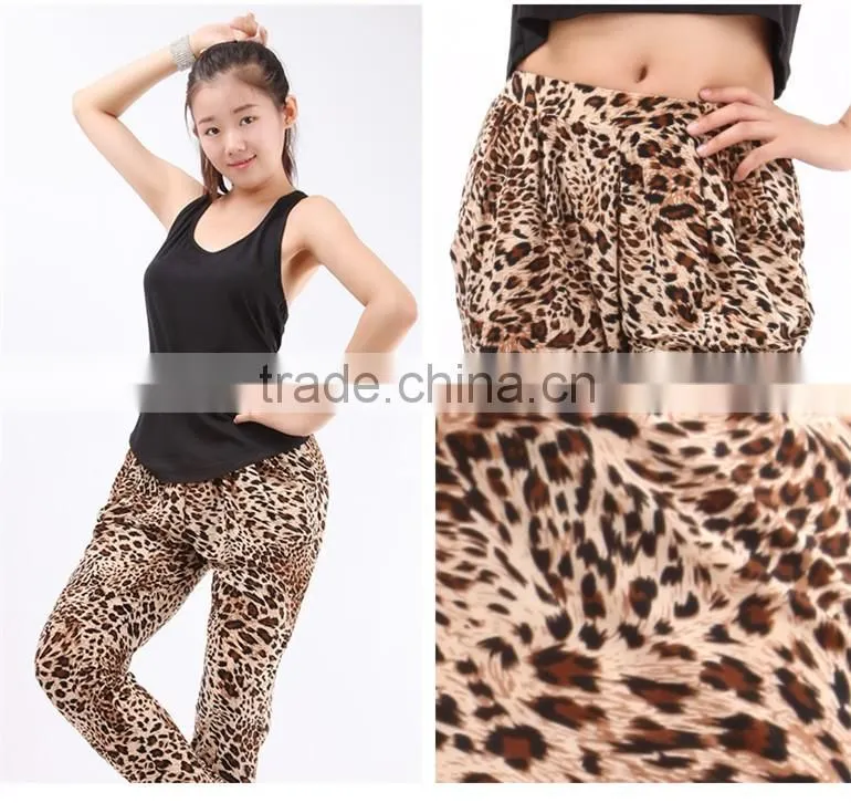 Hot Sale Dansgirl Stylish Comfortable Leopard Jazz Harem Pants