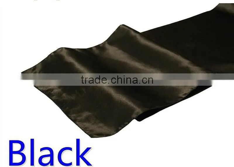 hot selling ployester satin table runner for wedding decoration, Champagne color