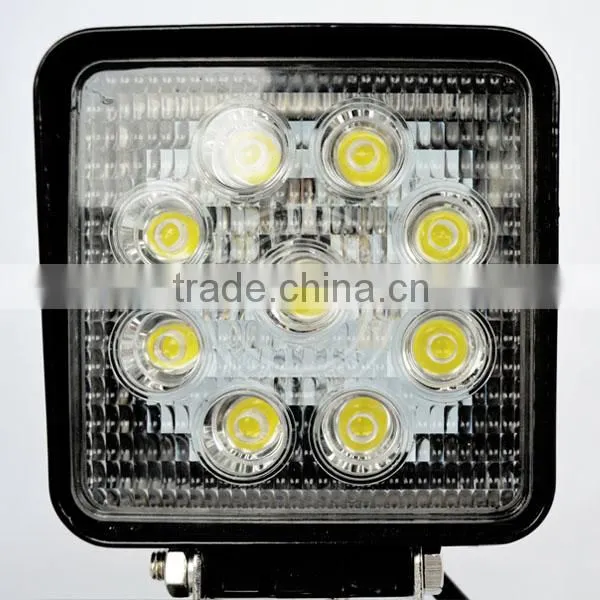 High quality 27w light for off road SUV cars square car working spotlight