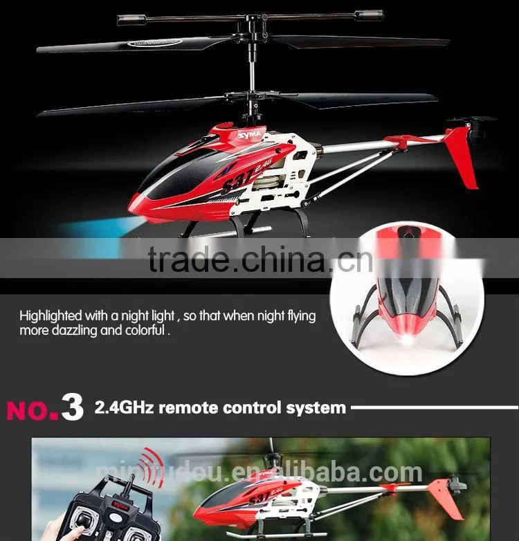 Minitudou RC toys S37 2.4G RC Helicopter 3CH Remote Control Toys