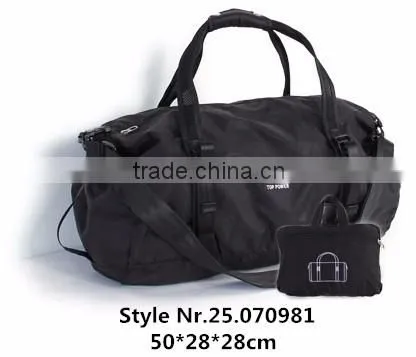 2016 plain folding travel bag lightweight duffel bag for gym