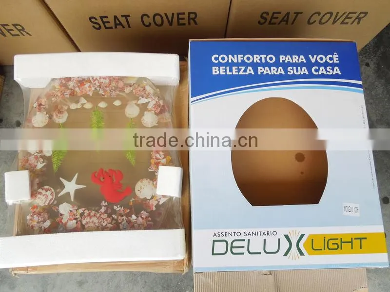 bathroom Transparent polyresin toilet seat cover for