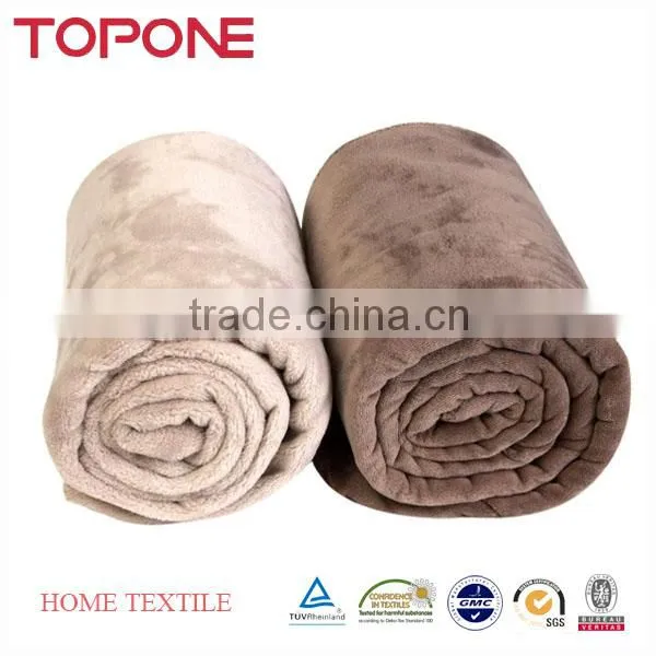 Solid color warm soft feeling home school flannel blanket