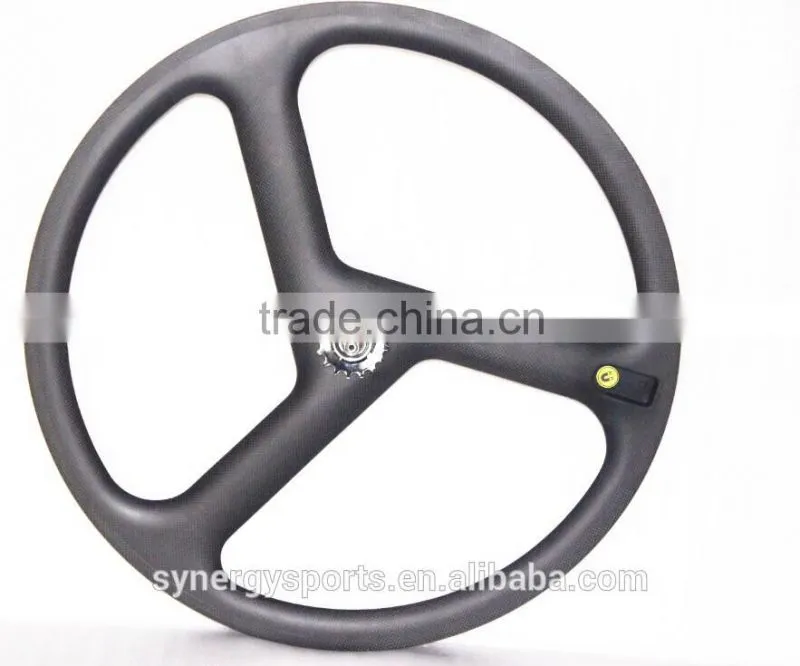 2016 hot sale and high quality 40mm high, full carbon 3 spoke wheel, both track and road W3