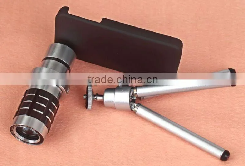 12X Optical Zoom Telephoto Lens with Mini Tripod+ Case For Apple iPhone 4/4S