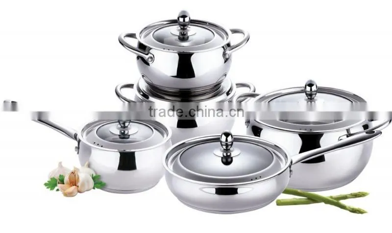 10pcs cookware sets metal kitchenware and cookware