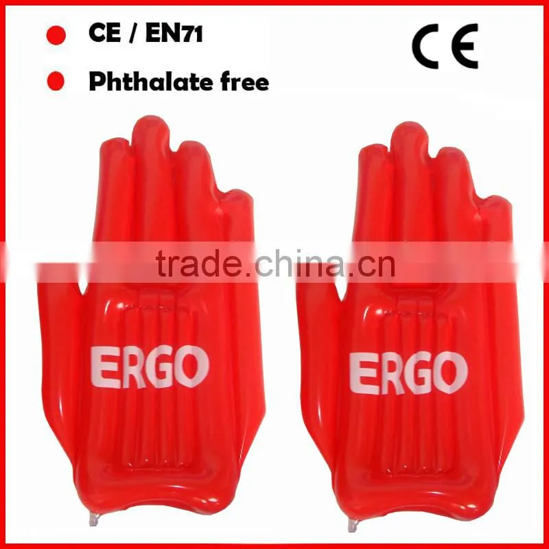 6P PVC inflatable victory hand with custom logo for promotion