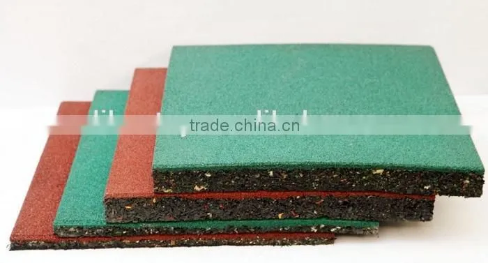 Outdoor Playground Rubber Backing Commercial Carpet Floor Tiles,Gym Rubber Tile,Driveway Rubber Interlocking Tiles LE.DD.001