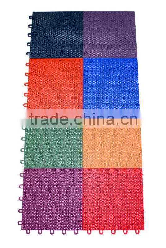 Environment-friendly PVC plastic indoor&outdoor interlocking assembly sports flooring for tennis court filed LE.PZ.001
