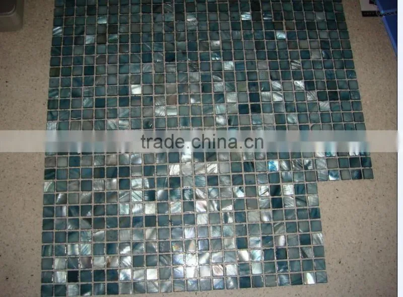 elegant dark blue shell mother of pearl Mosaic